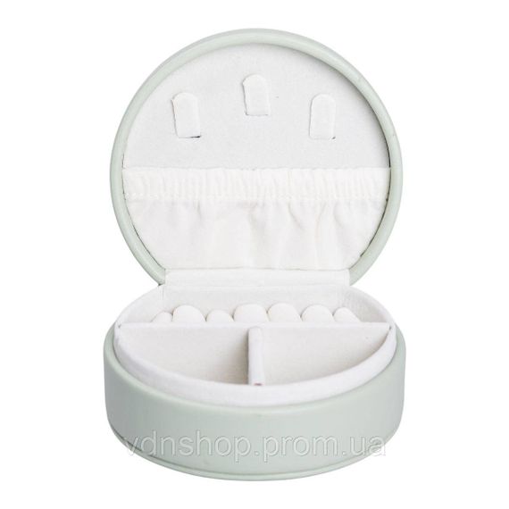 Скринька для прикрас з еко шкіри 10×9×4.5 см ​​органайзер для ювелірних виробів HP-5-31GR