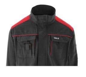 Куртка робоча COMFY розмір XL, чорно-червона, 7 кишень, 100% бавовна Польща YATO YT-79234