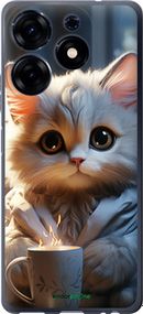 Чохол на Tecno Spark 10 Pro Білий кіт "5646u-3022-2448"