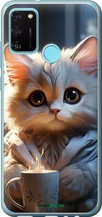 Чохол на Huawei Honor 9A Білий кіт "5646u-1900-2448"