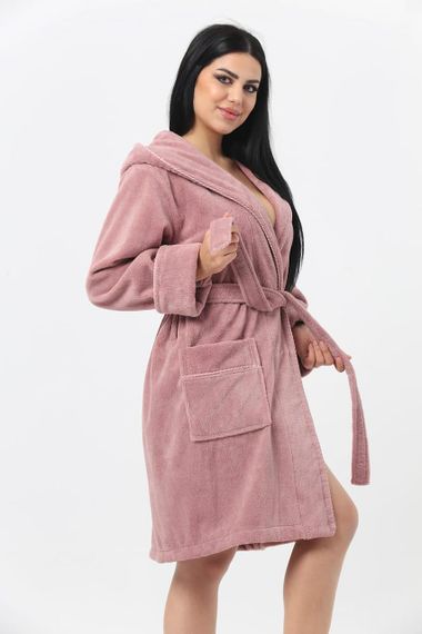 Женский халат Nusa 6915, пудровый 2XL