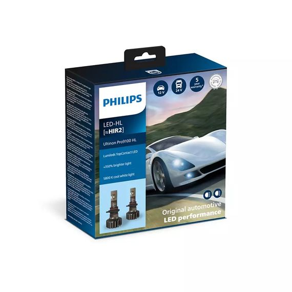 Комплект світлодіодних ламп PHILIPS HIR2 11012U91X2 LED Ultinon Pro9100 +350% 12/24V | Зображення 3