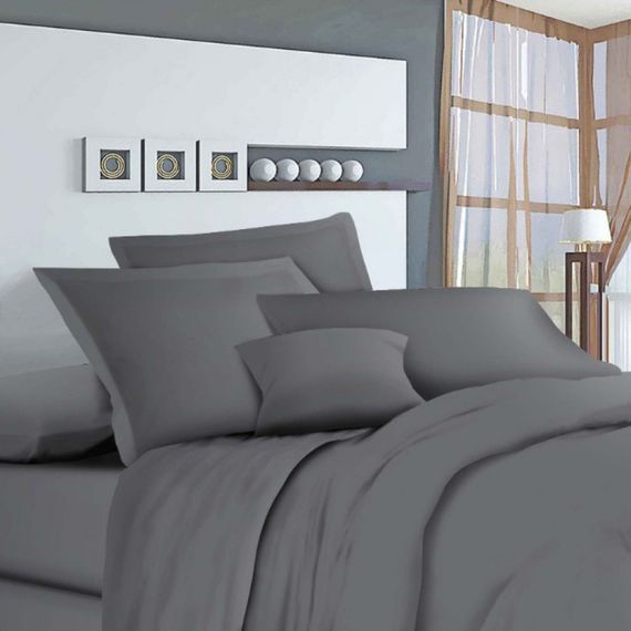 Комплект постільної білизни Manner Grey SoundSleep бязь полуторний | Зображення 1