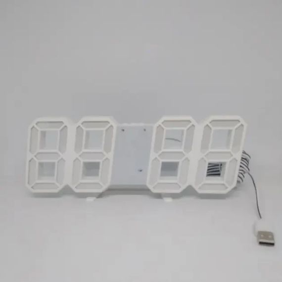 Електронний настільний годинник з будильником та термометром LY 1089 Білий | Зображення 1