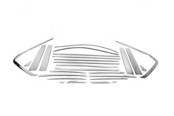 Полная окантовка стекол и на стойки (нерж) для Lexus LX570 / 450d | Зображення 3