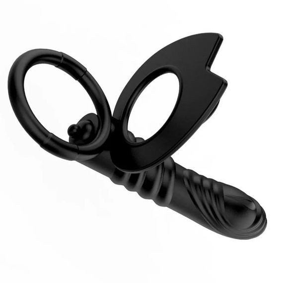 Насадка с вибрацией и рельефным фаллоимитатором для двойного проникновения | Зображення 2