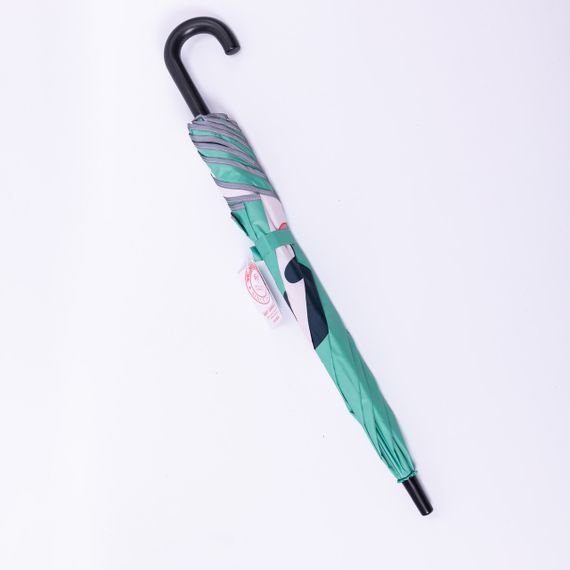 Парасолька дитяча механічна елегантна з принтом міцна надійна з поліестеру діаметр 90 см Зелений HP-23-13GR | Зображення 1