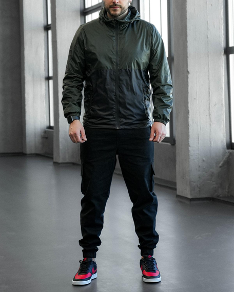 Ветровка Фэнтези хаки-черный M