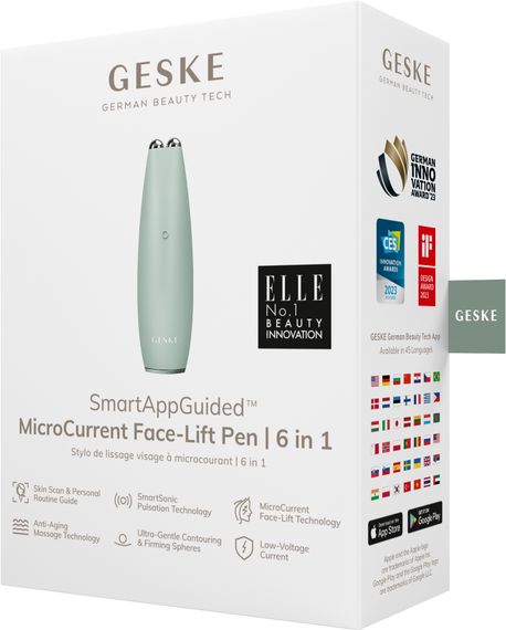 Мікрострумова ручка для підтяжки шкіри обличчя GESKE MicroCurrent Face-Lift Pen 6в1 green | Зображення 7
