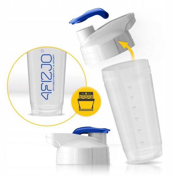 Шейкер спортивний 4FIZJO Ultra 700 мл White/Blue (P-5905973407076) | Зображення 9