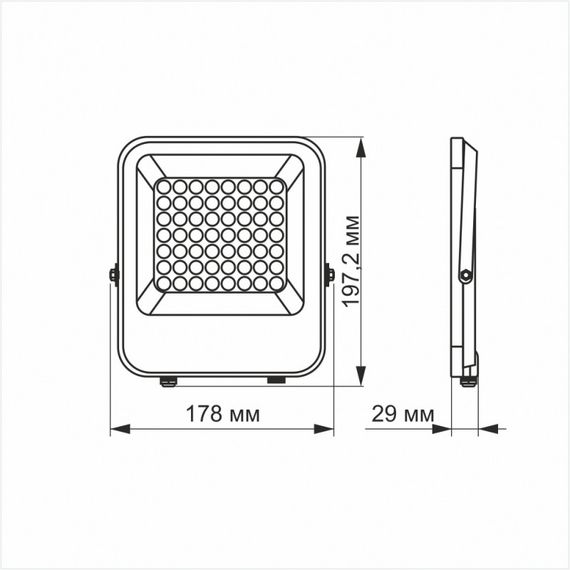 LED прожектор VIDEX PREMIUM F2 30 W 5000 K День-ніч | Зображення 1
