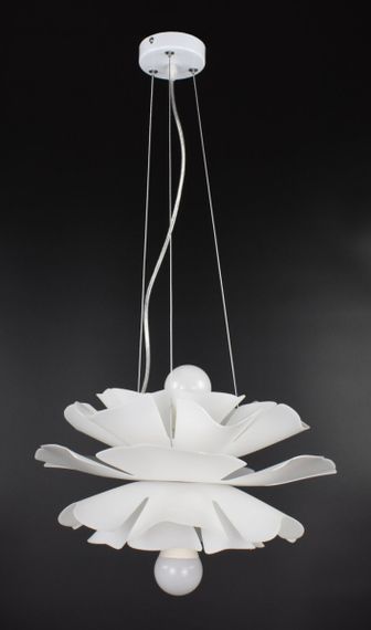 Люстра підвісна на 2 лампочки 26611 Білий 30-140х41х41 см. | Зображення 2