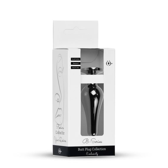 Анальна пробка - Jewellery Dark Silver BUTT PLUG- Black | Зображення 8