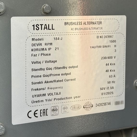 Дизельний генератор OYAL OYY-44 YANG DONG Y4102D 44KVA/35.2KW, Альтернатор OYL184J, витрата 75% навантаження - 6,8 літрів/год, | Зображення 2
