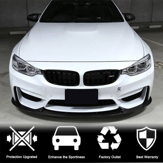 Накладка на передній бампер Lip V1 (для F80, Карбон) для BMW 3 серія F-30/31/34 2012-2019 рр | Зображення 1