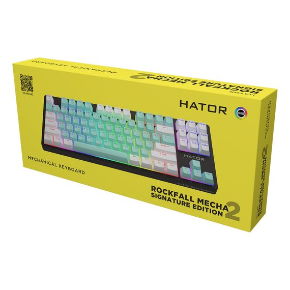 Клавіатура Hator Rockfall 2 Mecha Signature Edition USB Black/Mint/White (HTK-520-BMW) | Зображення 5