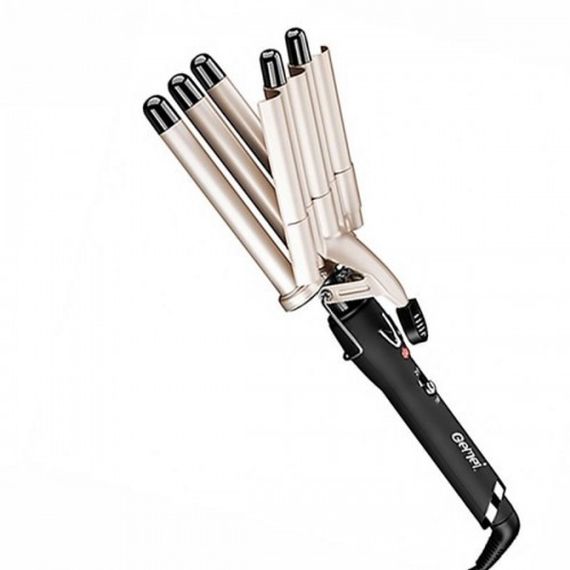 Потрійна плойка для волосся з керамічними покриттями для створення ефекту хвилі в 5ти варіантах Gemei -2933 | Зображення 3