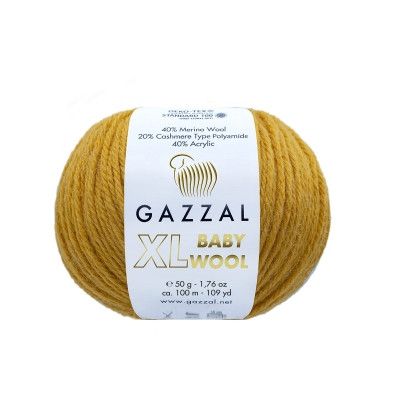 Gazzal BABY WOOL XL No 842 пряжа для в'язання Gazzal