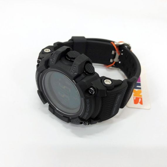 Годинник наручний чоловічий SKMEI 1356BK BLACK, фірмовий спортивний годинник. Колір: чорний | Зображення 7