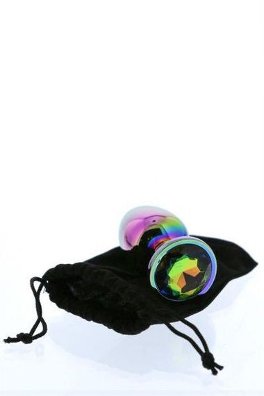 DT21783 Радужная анальная пробка GLEAMING LOVE MULTICOLOUR PLUG LARGE sexstyle | Зображення 9