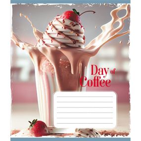 Зошит загальний "День з кавою" 048-600193L-1 в лінію, 48 аркушів