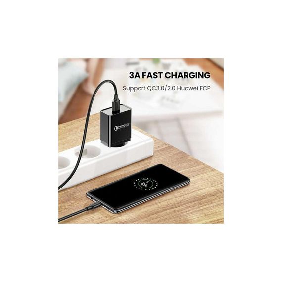 Дата кабель USB 3.0 AM to Type-C 1.0m US184 Black Ugreen (20882) | Зображення 1