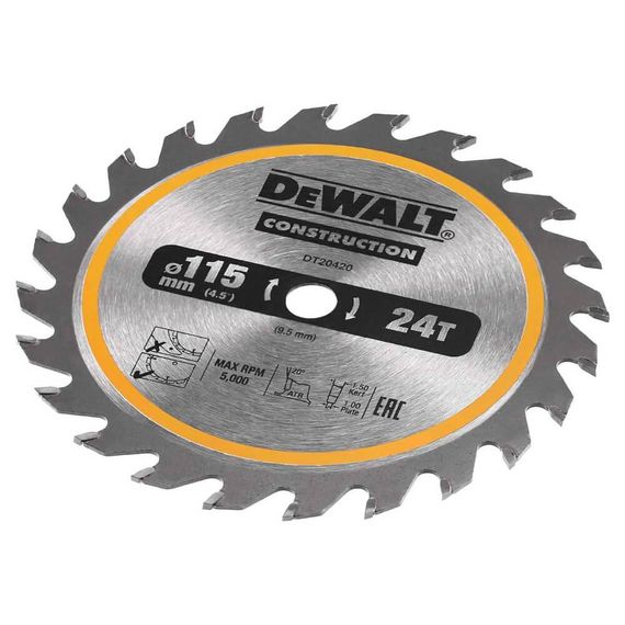 Диск пильний універсальний 115*9,5мм DeWALT DT20420 | Зображення 1