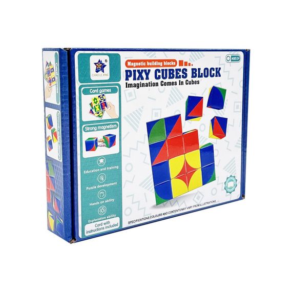 Детская игра-головоломка "Магнитные кубики" FD136(Multicolor) 16 элементов, 8 карт