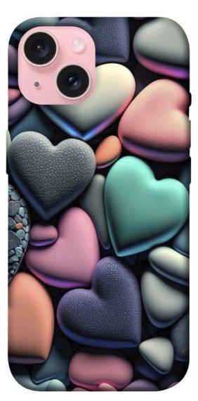 Чохол з картинкою Кам'яні серця для Apple iPhone 15 (6.1")