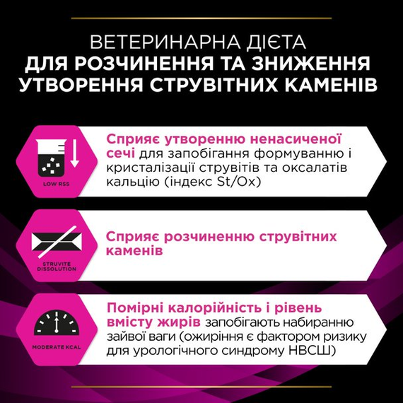 Вологий лікувальний корм Purina Pro Plan Veterinary Diets для кішок із сечокам'яною хворобою з індичкою 24шт*195 г | Зображення 6