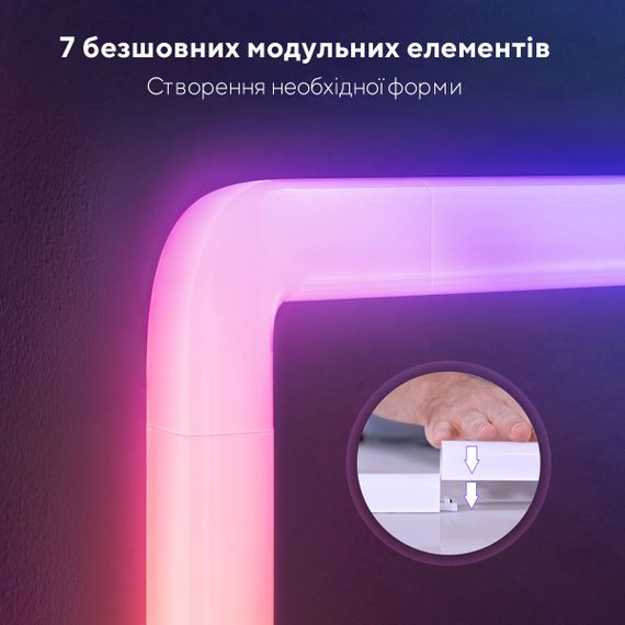 Набір настінних світильників Govee  H6062 Glide RGBIC Wall Light (6+1) RGB (B6062301) | Зображення 2