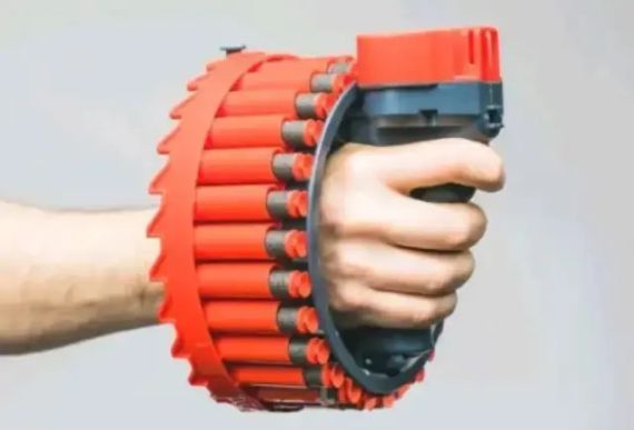 Бластер-кулемет GROWLER Іграшковий Автоматичний На акумуляторі З 28 м'якими кулями-присосками | Зображення 4