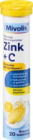 Mivolis Zink + vitamin C вітаміни Міволіс Цинк + С шипучі водорозчинні таблетки без цукру 20 шт.