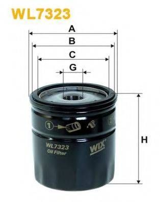 Фільтр оливи WIX FILTERS WL7323 на MAZDA 6 Sport (GH)