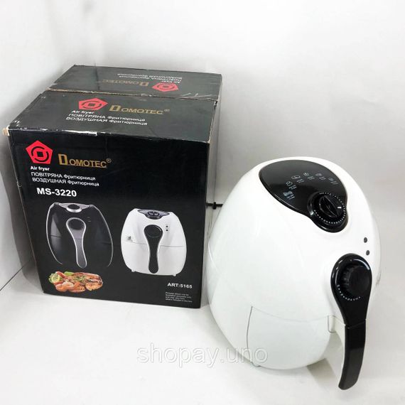 Аерофритниця Мультипіч Аерогриль Domotec MS-3220 1300Вт 4.5л Безмасляна з Таймером White | Зображення 6