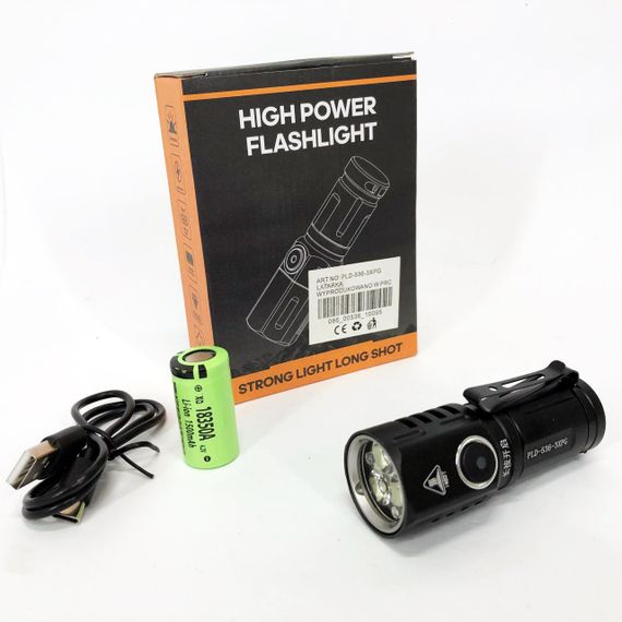 Мощные фонарики PLD-536-3XPG, Ручной фонарик led, Ударопрочный водонепроницаемый фонарь BU-74 | Зображення 1