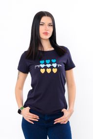 Футболка жіноча "Україна" Носи своє 48 Синій (p-11308-151023)