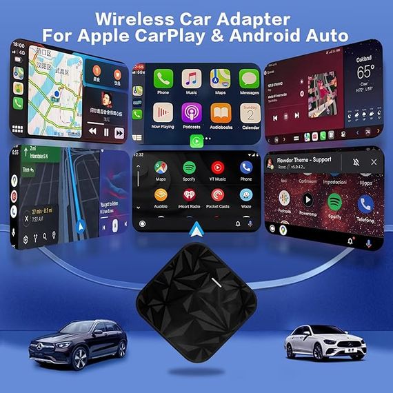 PL8 PRO 2-IN-1 Беспроводной Carplay IOS10 Android11 Auto Адаптер Автомобильный Мультимедиа Видео | Зображення 1