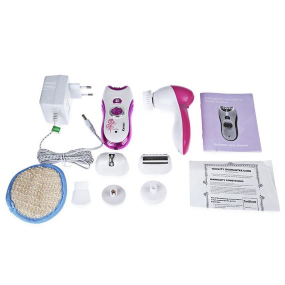 Епілятор жіночий багатофункціональний 6 в 1 пінцетний Kemei KM-3066 Х масажер догляд за шкірою 2 швидкості | Зображення 2