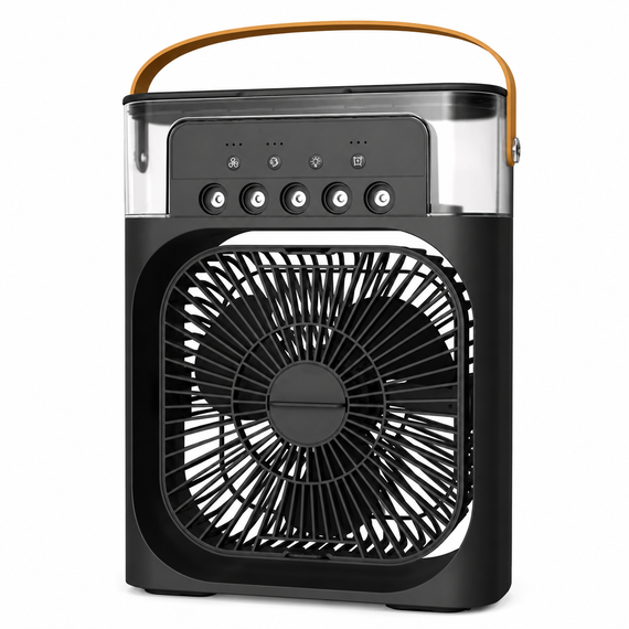 Вентилятор кондиционер увлажнитель 3в1 с контейнером для льда Mini Portable USB Air Cooling Fan 9418 Черный