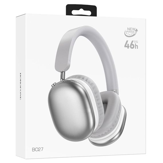 Беспроводные наушники BOROFONE BO27 Rhyme BT headphones Silver | Зображення 3
