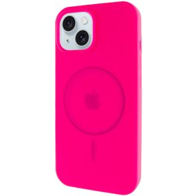 Чохол Silicone Case Full Protective (AA) with MagSafe для Apple iPhone 15 (6.1") Рожевий / Barbie pink