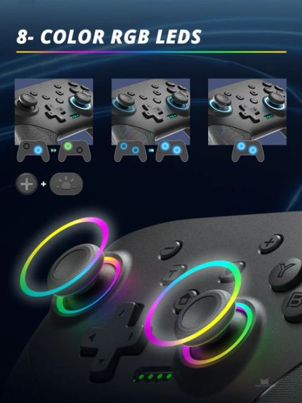 Геймпад джойстик контролер для Switch Pro для Switch/Switch Lite/OLED/PC, VOYEE S08 | Зображення 5