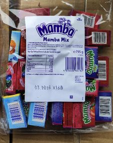 Конфеты жевательные фруктовое ассорти Mamba MIX, 795г (27 шт по 29,5г), Германия, жвачка,