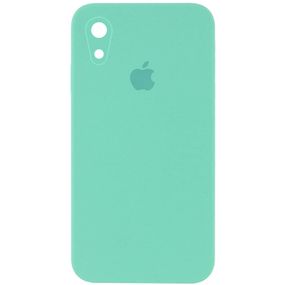Чохол Silicone Case Square Full Camera Protective (AA) для Apple iPhone XR (6.1") Бірюзовий / Turquoise