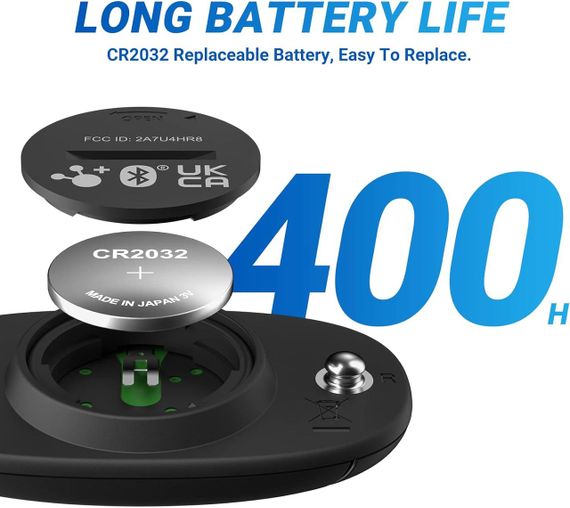 Нагрудный пульсометр, ремень монитор сердечного ритма с Bluetooth ANT+ IP67 для iOS Android Strava для спорта | Зображення 5