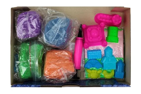 Набір з кінетичним піском KS-02-01U "KidSand" 1600 гр. + пісочниця DANKO | Зображення 1