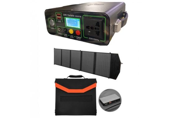 Інвертор акумуляторний EP-3018 300W 12V/18Ah з сонячною панеллю 45W (44081-EP-3018-300W_5775)