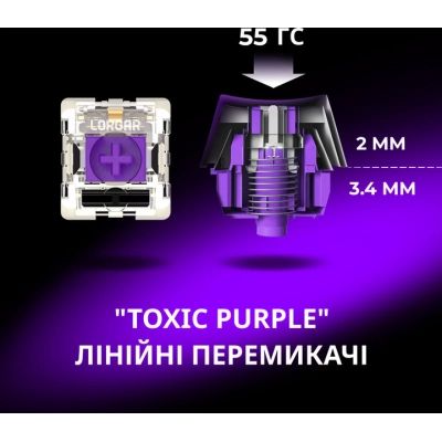 Клавиатура Lorgar KBP70TKLW Wireless TKL Mechanical Pro UA White (LRG-KBP70TKLW-WH-US) | Зображення 6