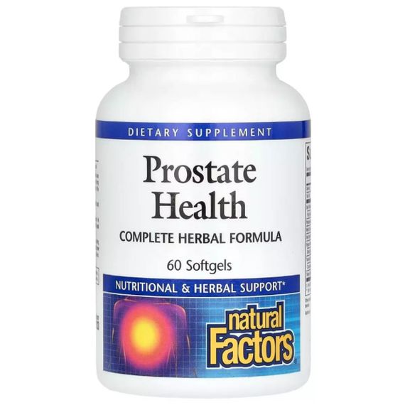 Комплекс для здоров'я передміхурової залози Natural Factors Prostate health 60 Caps